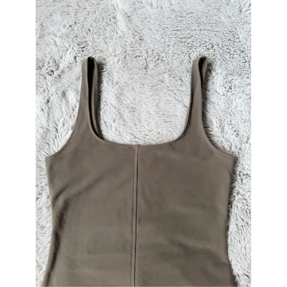 ALO Yoga Womens Small Brown Bodycon Mini Dress Scoop Neck Sleeveless Stretch - Picture 6 of 11